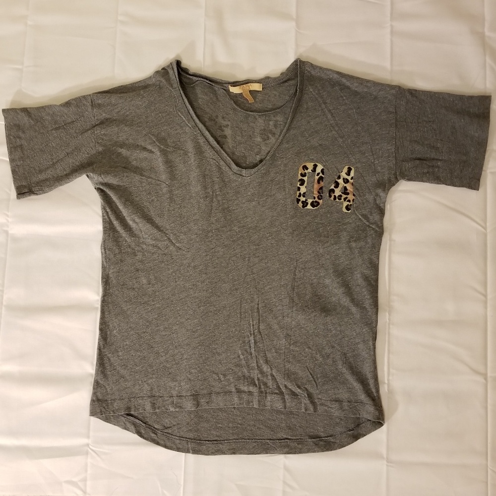 Zara Trafaluc 04 Ever Cheetah Print V-Neck Shirt